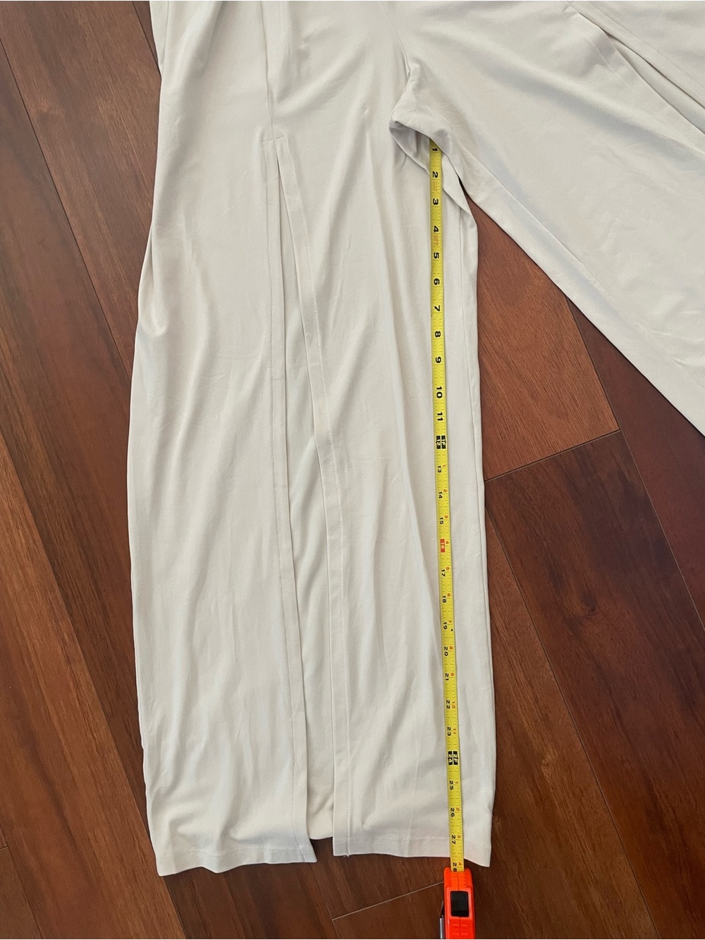 Susana Monaco String Slit Front Wide Leg Jumpsuit Blanched Almond size L | NWT - Picture 7 of 11